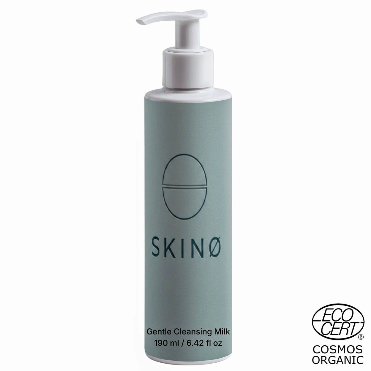 SKINØ Gentle Cleansing Milk 190 ml – vegansk rengöringsmjölk för torr hud, ECOCERT COSMOS ORGANIC