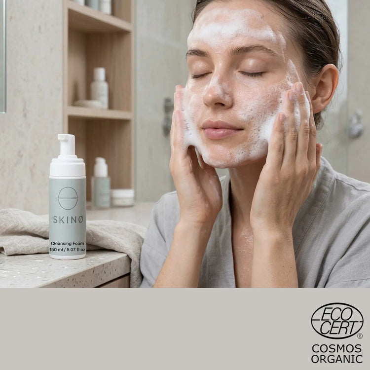 SKINØ ekologisk rengöringsskum för ansiktet – Certifierad ECOCERT COSMOS Organic.