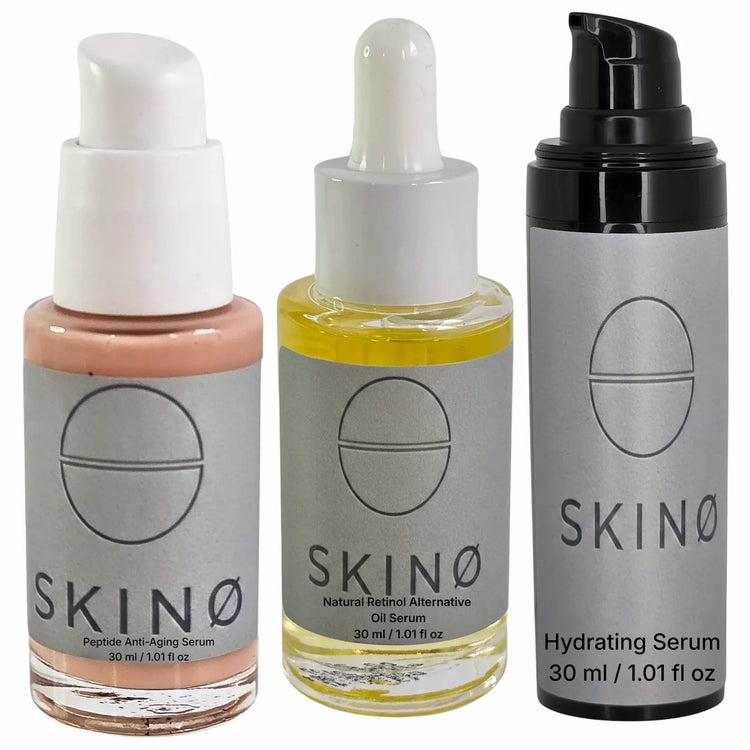 SKINØ ekologiska och naturliga ansiktsserum – Peptide Anti-Aging, Retinol och Hydrating Serum.