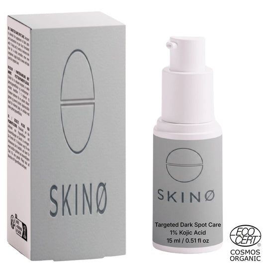 SKINØ Targeted Dark Spot Care 15ml med 1% kojicsyra – punktbehandling mot pigmentfläckar och ojämn hudton, ECOCERT COSMOS vegansk.